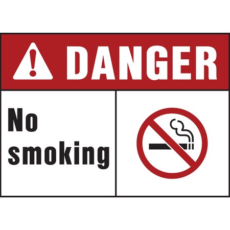 Hy-Ko Danger No Smoking Sign 10" x 14", 5PK A00405